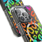 Bespattered Facade Watercolor Rainbow Leopard MagSafe Clear Impact Case by Bespattered Facade