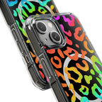 Bespattered Facade Watercolor Rainbow Leopard MagSafe Clear Impact Case by Bespattered Facade