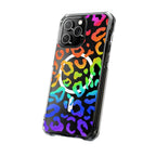 Bespattered Facade Watercolor Rainbow Leopard MagSafe Clear Impact Case by Bespattered Facade