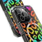 Bespattered Facade Watercolor Rainbow Leopard MagSafe Clear Impact Case by Bespattered Facade