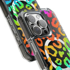 Bespattered Facade Watercolor Rainbow Leopard MagSafe Clear Impact Case by Bespattered Facade