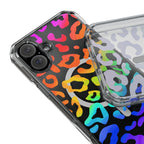 Bespattered Facade Watercolor Rainbow Leopard MagSafe Clear Impact Case by Bespattered Facade
