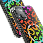 Bespattered Facade Watercolor Rainbow Leopard MagSafe Clear Impact Case by Bespattered Facade