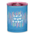Best Age Ever Birthday Double-Wall Short Tumbler in Blue | Insulated Acrylic Travel Tumbler with Lid by The Bullish Store