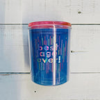 Best Age Ever Birthday Double-Wall Short Tumbler in Blue | Insulated Acrylic Travel Tumbler with Lid by The Bullish Store