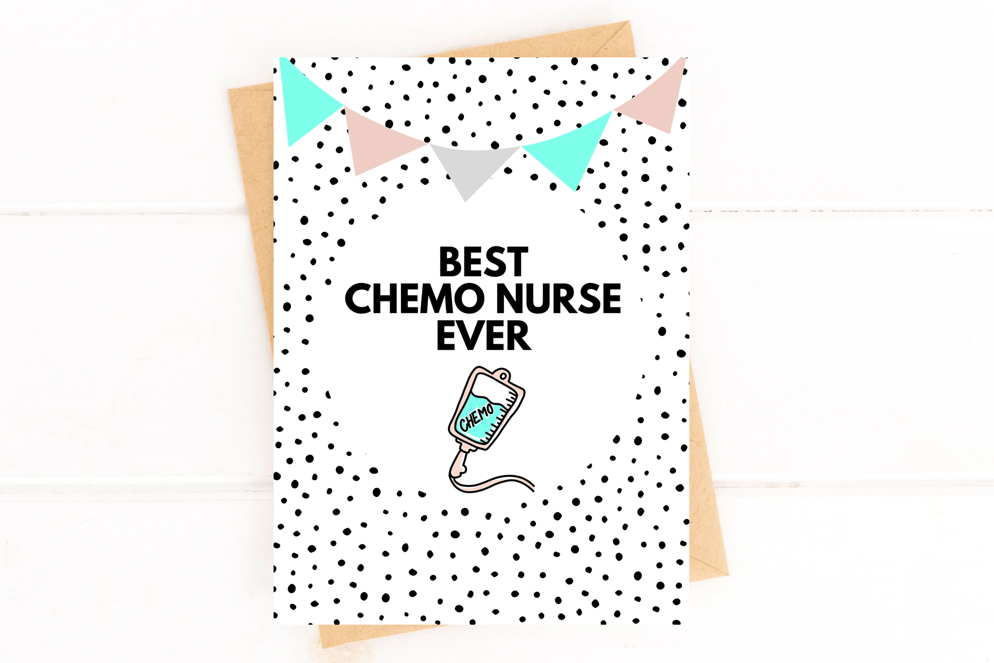 Best Chemo Nurse Ever Thank You Card by Five Dot Post