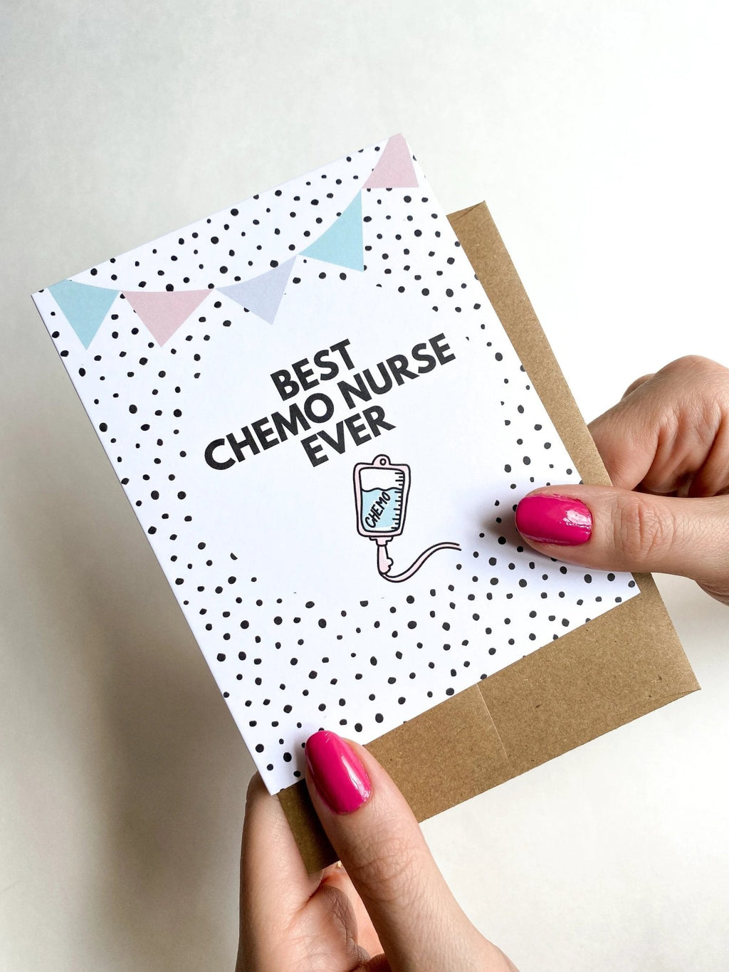 Best Chemo Nurse Ever Thank You Card by Five Dot Post