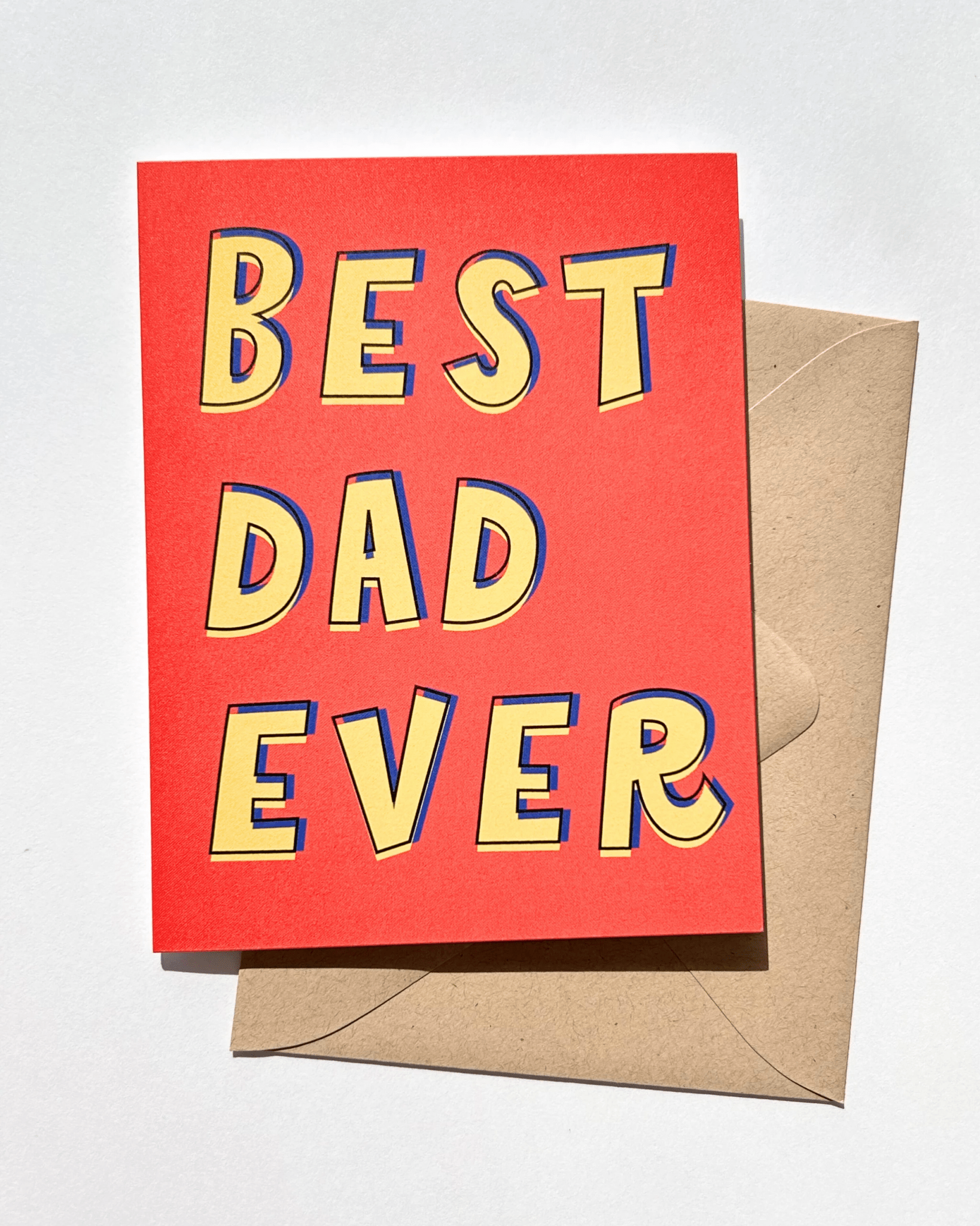 Best Dad Ever Cute Father's Day Card From Kid by Five Dot Post