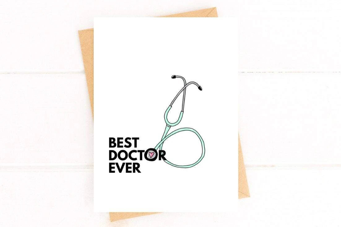 Best Doctor Ever Thank You Card – Medical Appreciation Greeting for Physician or Healthcare Provider by Five Dot Post