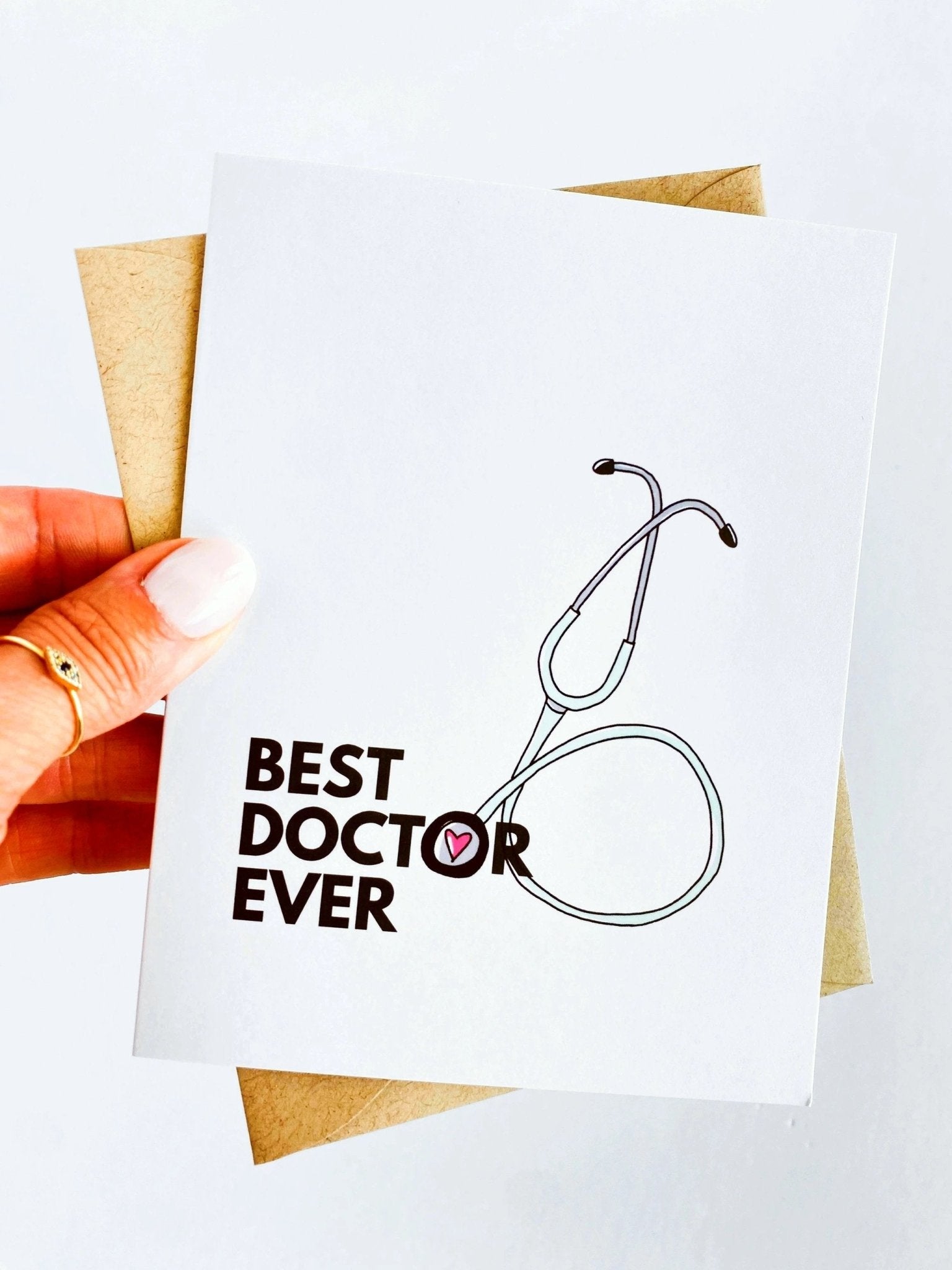 Best Doctor Ever Thank You Card – Medical Appreciation Greeting for Physician or Healthcare Provider by Five Dot Post