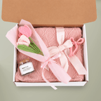 Best Friend Gift Set — Blush & Bloom White sage & lavender Candle, Blanket, Crochet Bouquet & Bow Clip Home Decor La Vie Bien Best Friend Gift Set — Blush & Bloom White sage & lavender Candle, Blanket, Crochet Bouquet & Bow Clip