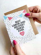 Best Labor and Delivery Nurse Ever Thank You Card by Five Dot Post