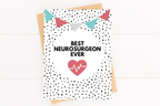 Best Neurosurgeon Ever Doctor Thank You Card by Five Dot Post
