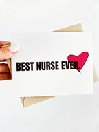 Best Nurse Ever Nurse Appreciation Thank You Card by Five Dot Post