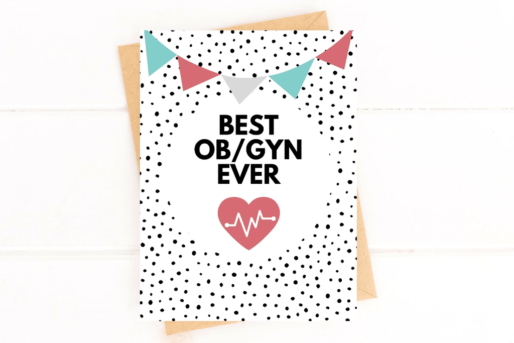 Best OB/GYN Ever Doctor Thank You Card by Five Dot Post