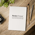 Bester Freund definition journal - Softcover Notebook, German friendship quote Paper products La Vie Bien Bester Freund definition journal - Softcover Notebook, German friendship quote
