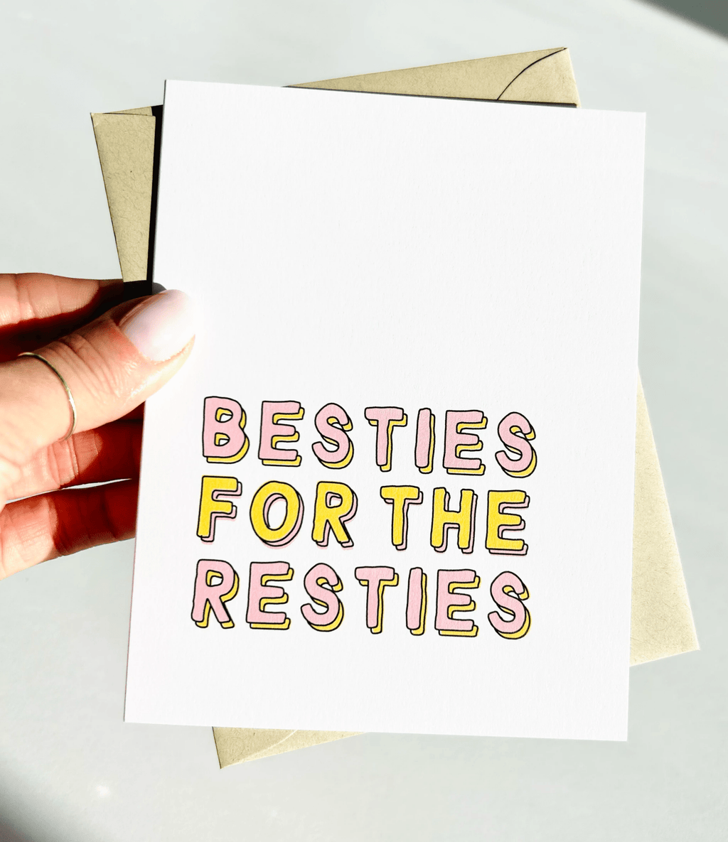 Besties for the Resties Galentine's Day Card Valentines Card by Five Dot Post