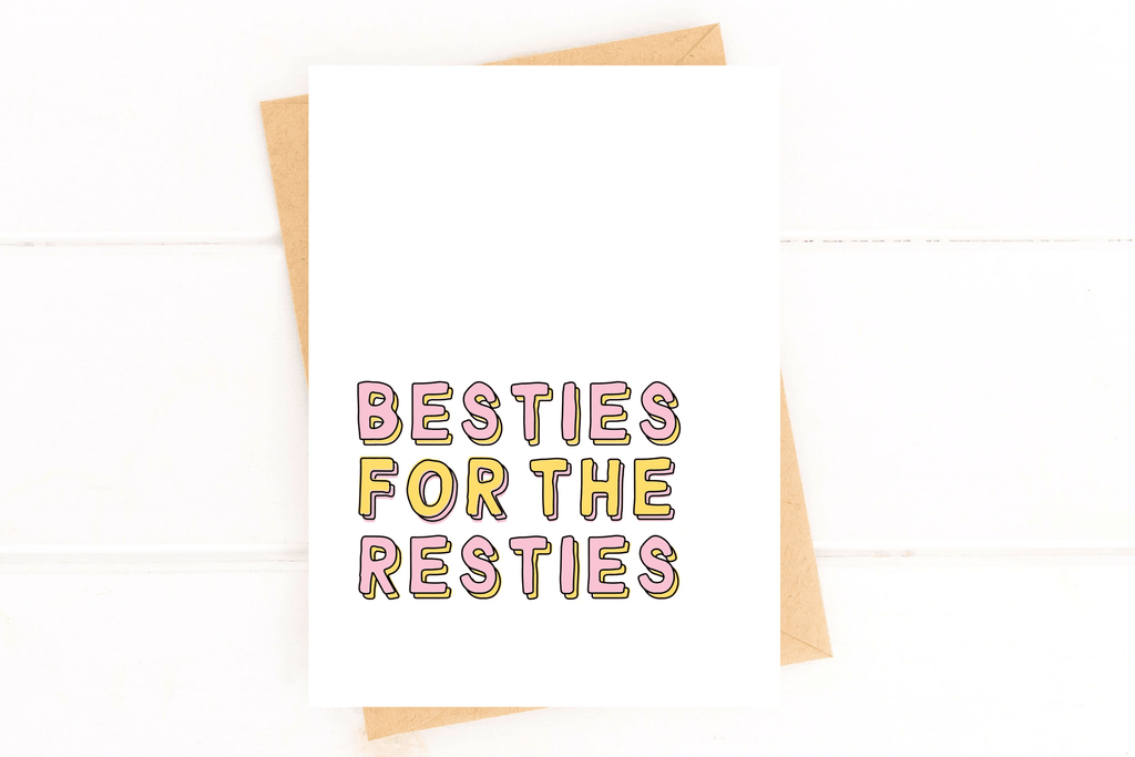 Besties for the Resties Galentine's Day Card Valentines Card by Five Dot Post