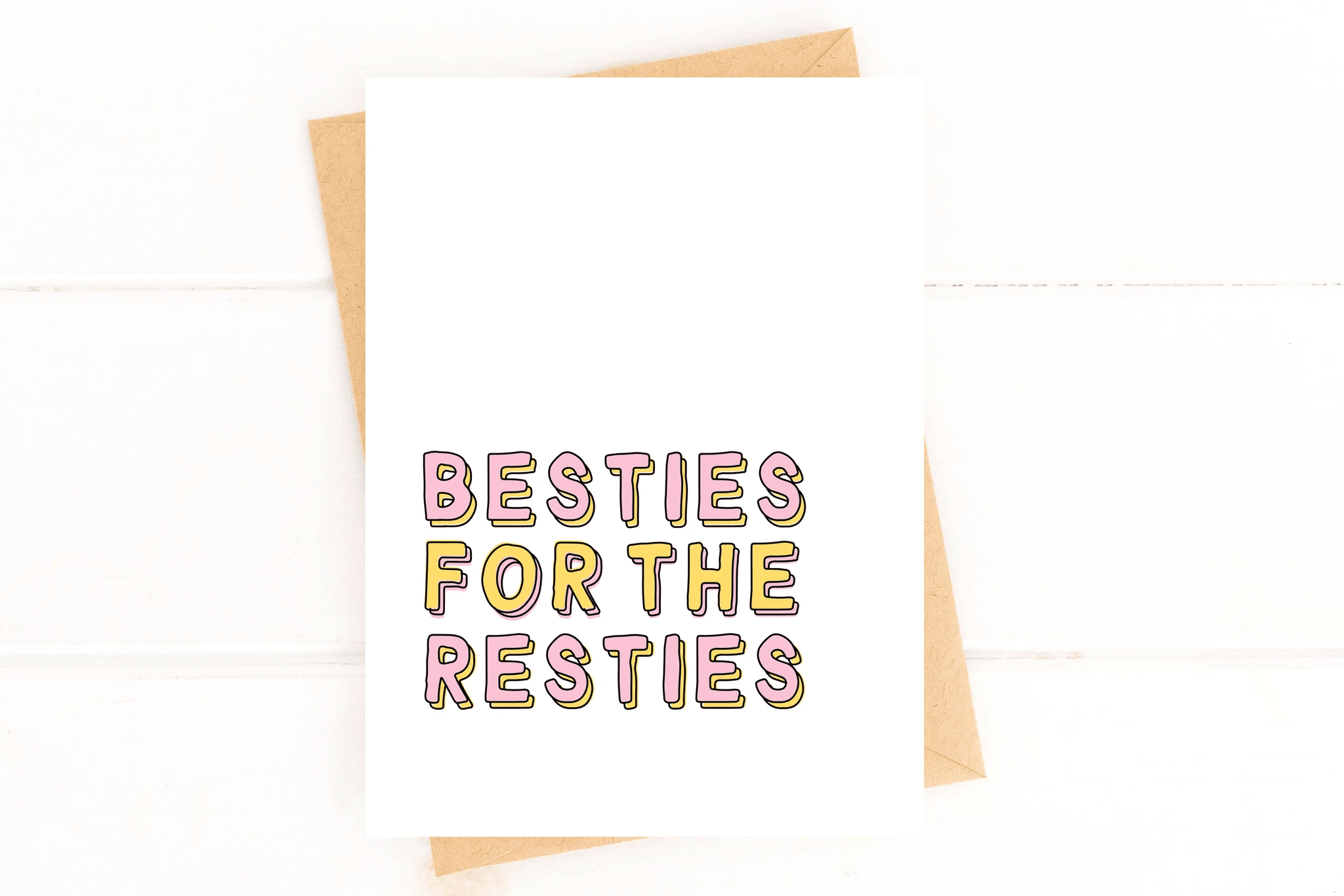 Besties for the Resties Galentine's Day Card Valentines Card by Five Dot Post