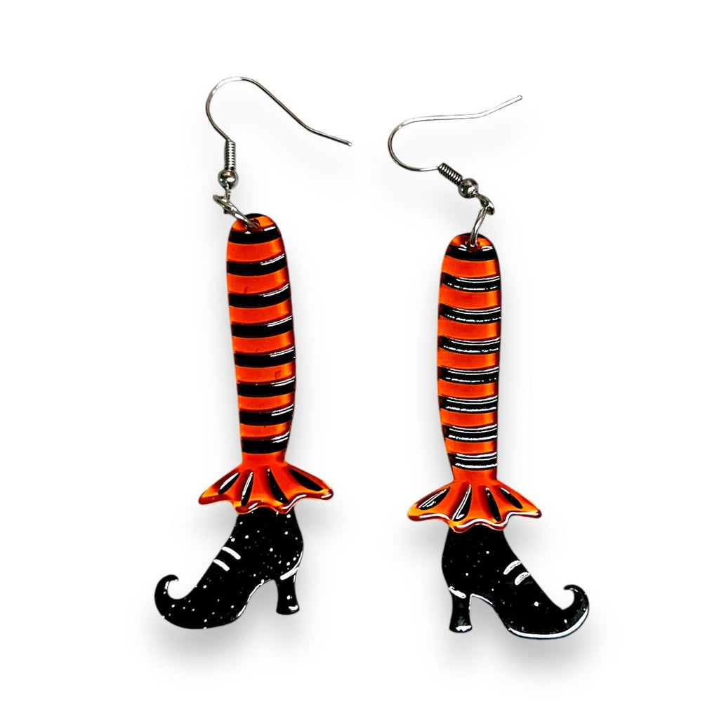 Bewitching Booties Earrings in ORANGE by Lipstick & Chrome Earrings La Vie Bien Bewitching Booties Earrings in ORANGE by Lipstick & Chrome