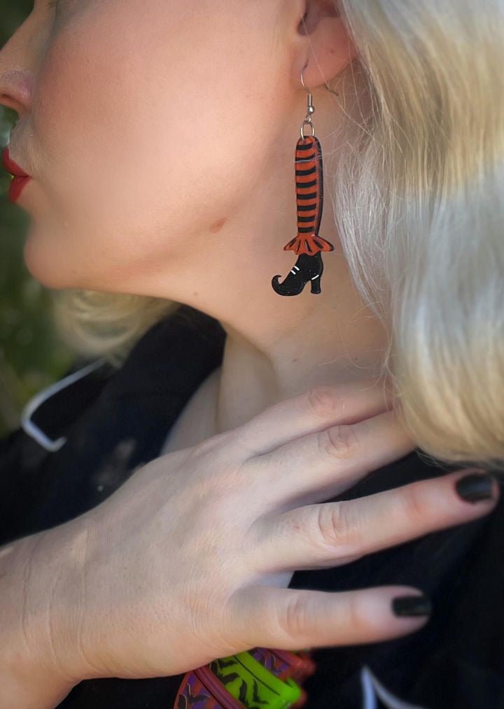 Bewitching Booties Earrings in PURPLE by Lipstick & Chrome Earrings La Vie Bien Bewitching Booties Earrings in PURPLE by Lipstick & Chrome
