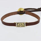 Bicycle Mixed Metals Bracelet On Sienna Leather Bracelets - Fashion La Vie Bien Bicycle Mixed Metals Bracelet On Sienna Leather