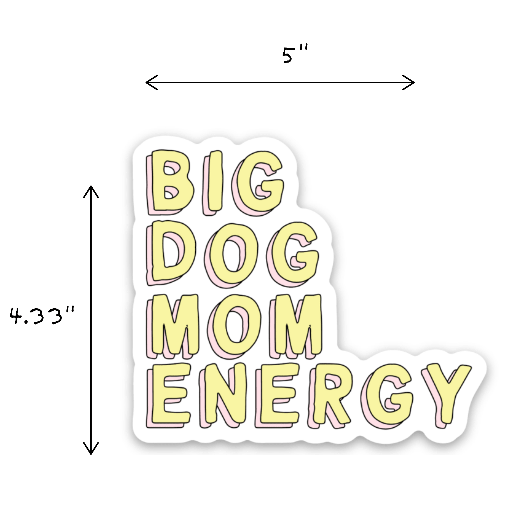 Big Dog Mom Energy Magnet- Durable Car Magnet for Pet Parent by Five Dot Post
