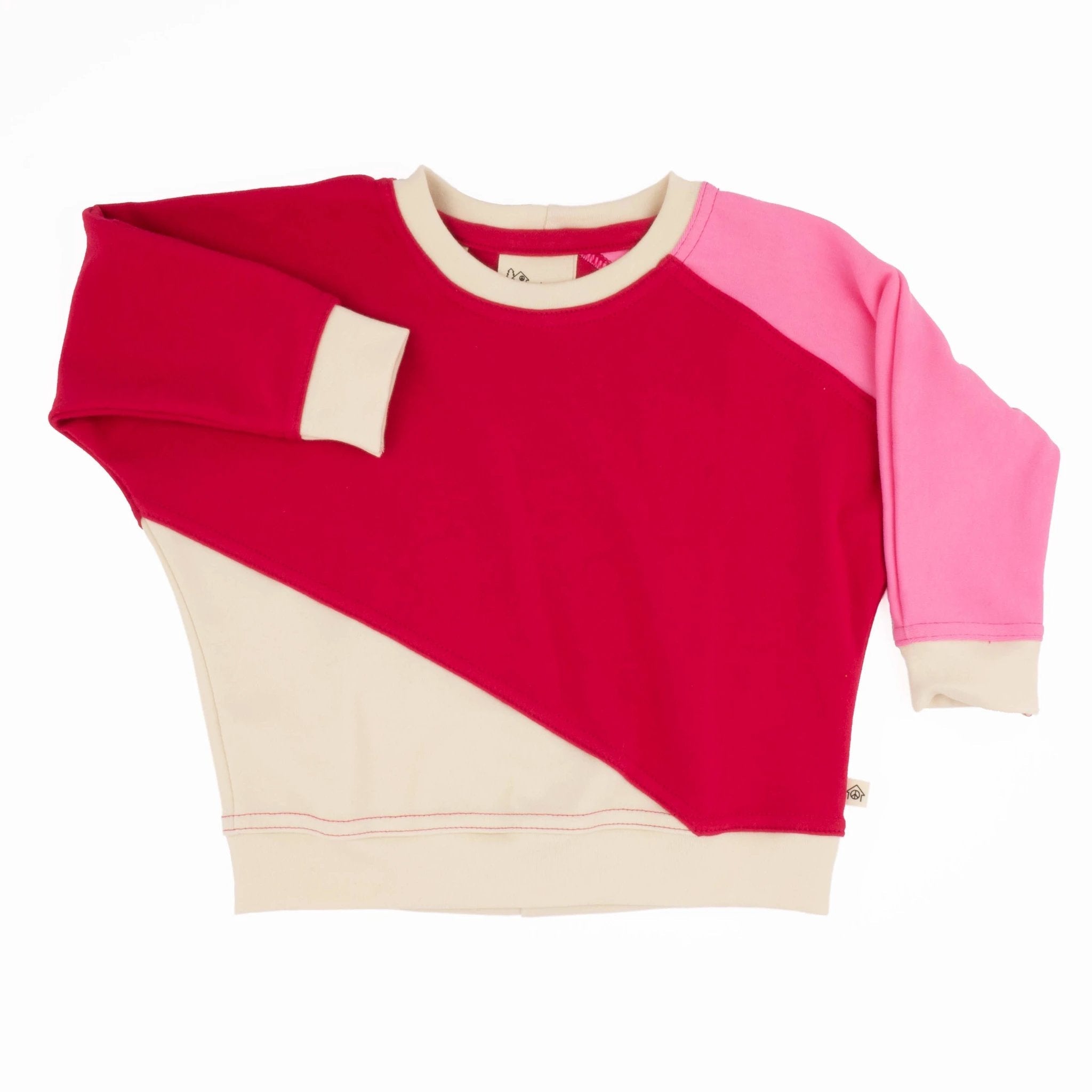 Big Kid Diagonal Colorblock Sweatshirt by Peace House Studio