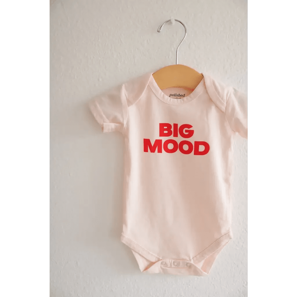 Big Mood Organic Cotton Baby Onesie by Polished Prints