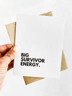 Big Survivor Energy Card Cancer Free Card Remission Congratulations Cancer Survi by Five Dot Post