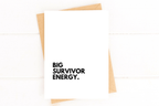 Big Survivor Energy Card Cancer Free Card Remission Congratulations Cancer Survi by Five Dot Post
