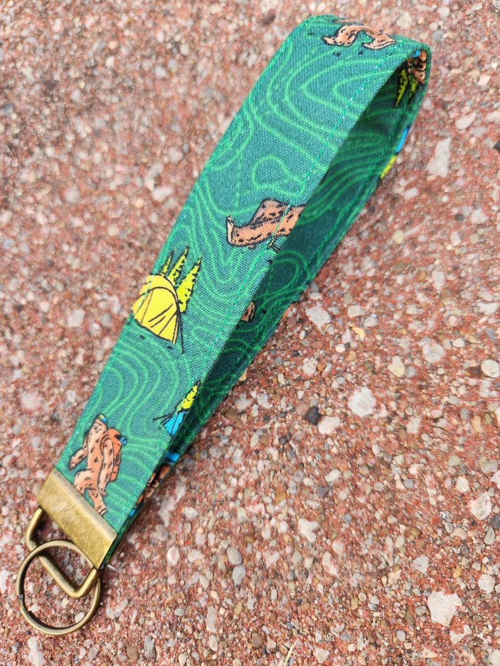 Bigfoot Topography Keyfob Wristlet by Hoosier Handkerchief Company