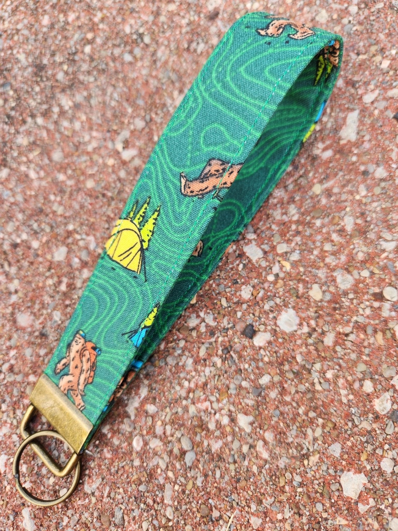 Bigfoot Topography Keyfob Wristlet by Hoosier Handkerchief Company