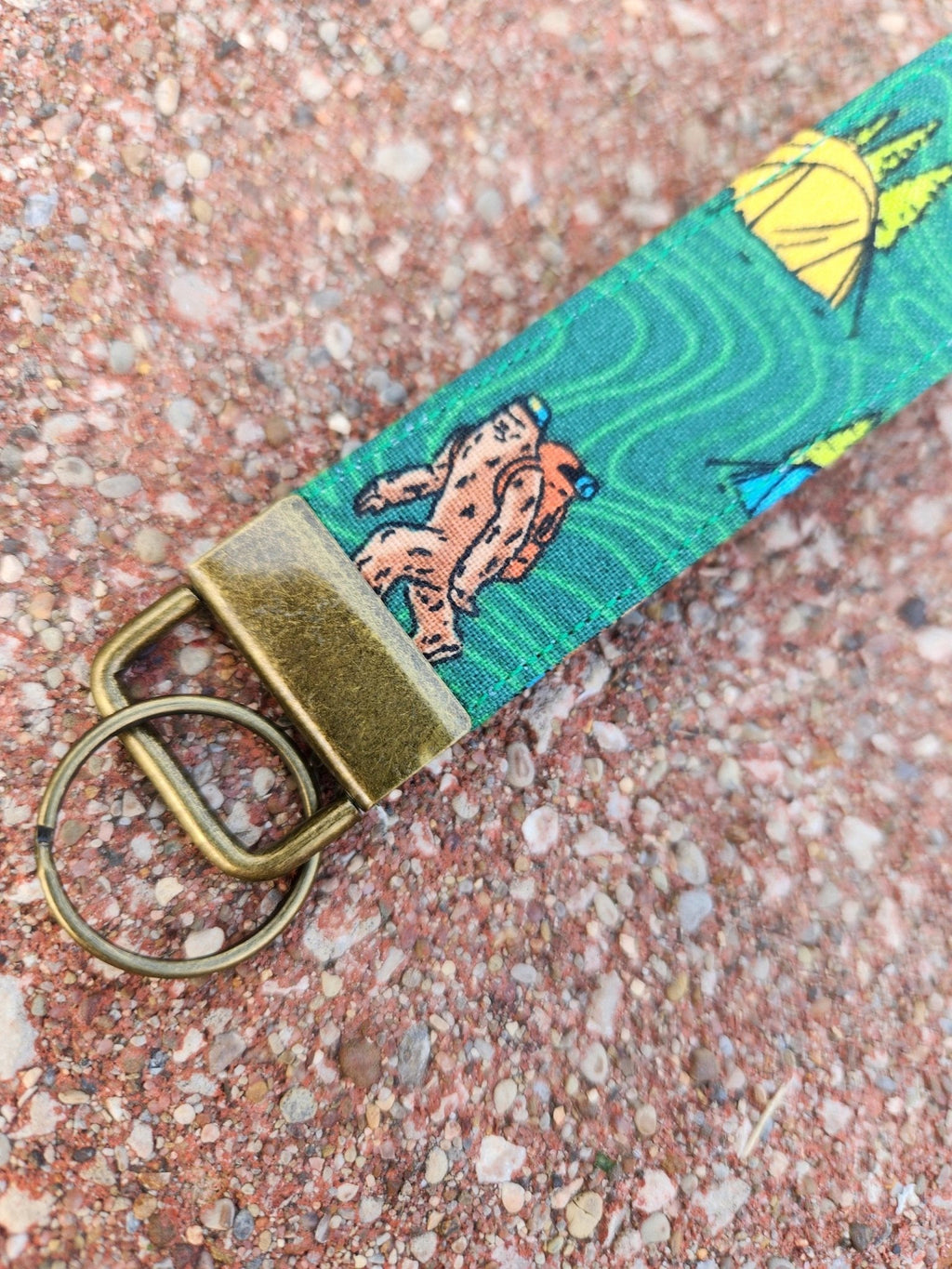 Bigfoot Topography Keyfob Wristlet by Hoosier Handkerchief Company