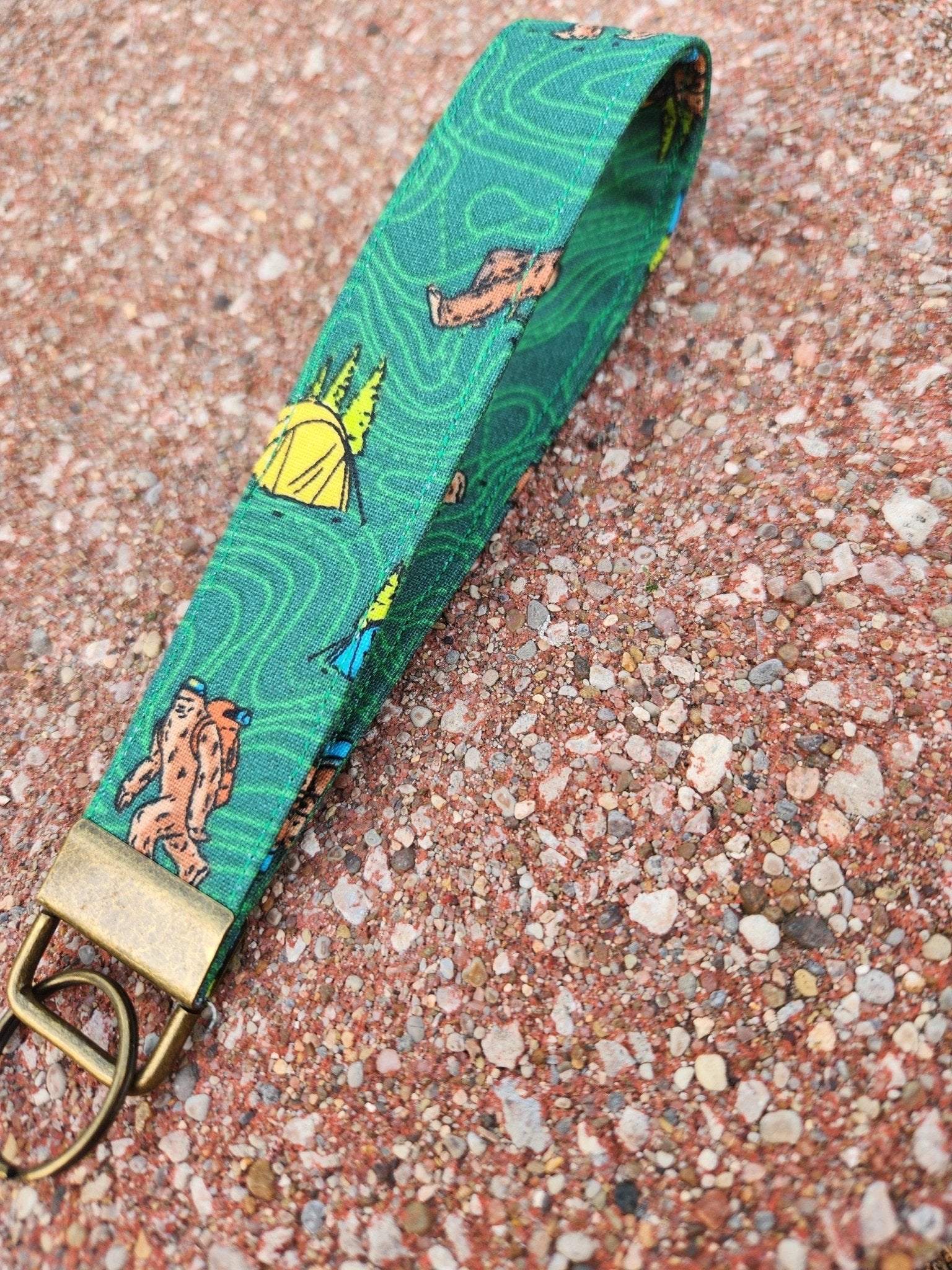 Bigfoot Topography Keyfob Wristlet by Hoosier Handkerchief Company