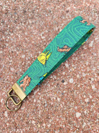 Bigfoot Topography Keyfob Wristlet by Hoosier Handkerchief Company