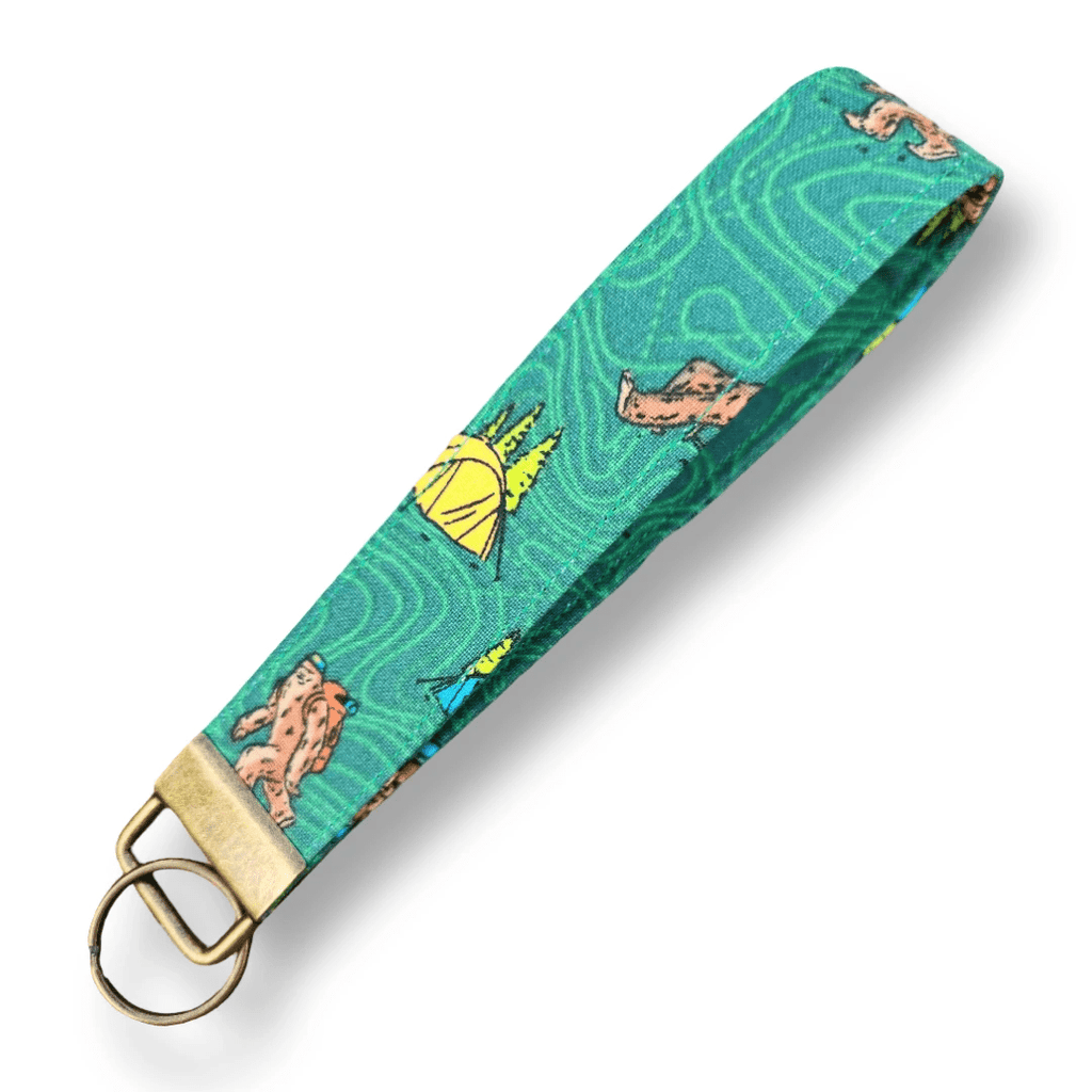 Bigfoot Topography Keyfob Wristlet by Hoosier Handkerchief Company