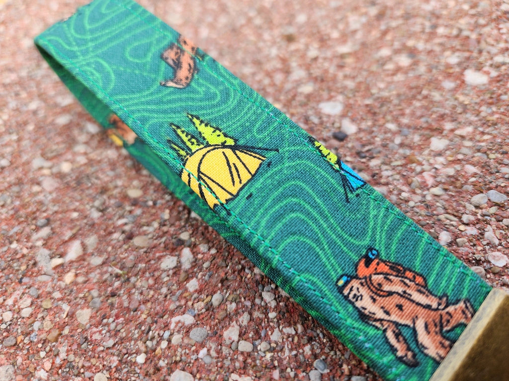 Bigfoot Topography Keyfob Wristlet by Hoosier Handkerchief Company