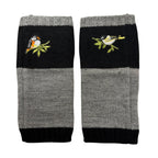 Bird Applique Arm Warmers | Fingerless Gloves in Black, Pink, or Green Gloves La Vie Bien Bird Applique Arm Warmers | Fingerless Gloves in Black, Pink, or Green