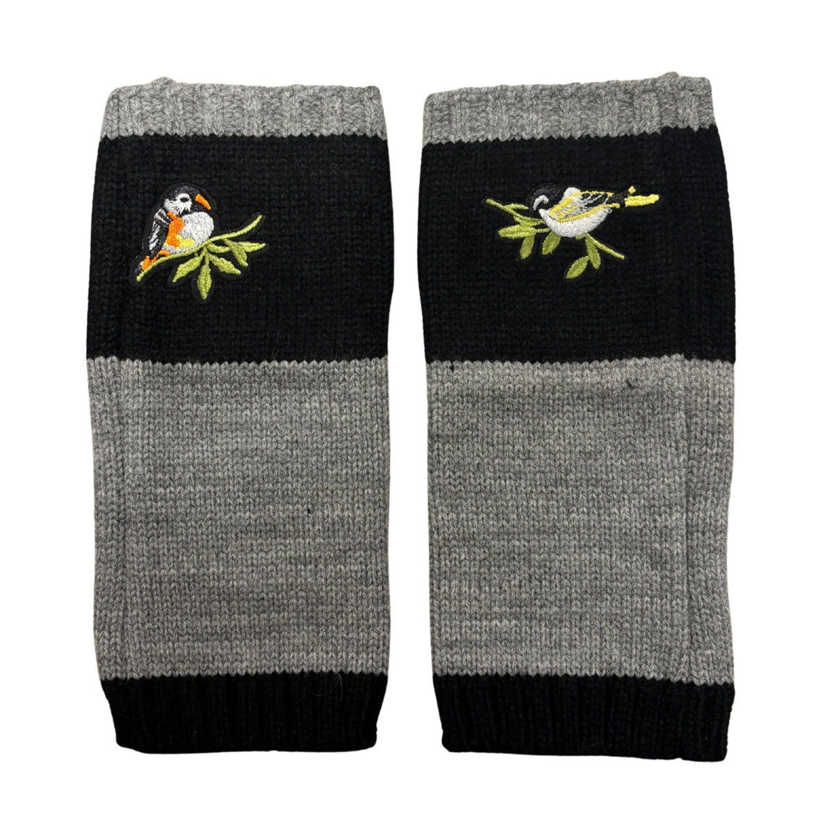 Bird Applique Arm Warmers | Fingerless Gloves in Black, Pink, or Green Gloves La Vie Bien Bird Applique Arm Warmers | Fingerless Gloves in Black, Pink, or Green