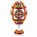 Bird Ukrainian Wooden Easter Egg Pysanka on a Stand 3.75 Inches Easter Eggs > Wooden > Singles La Vie Bien Bird Ukrainian Wooden Easter Egg Pysanka on a Stand 3.75 Inches