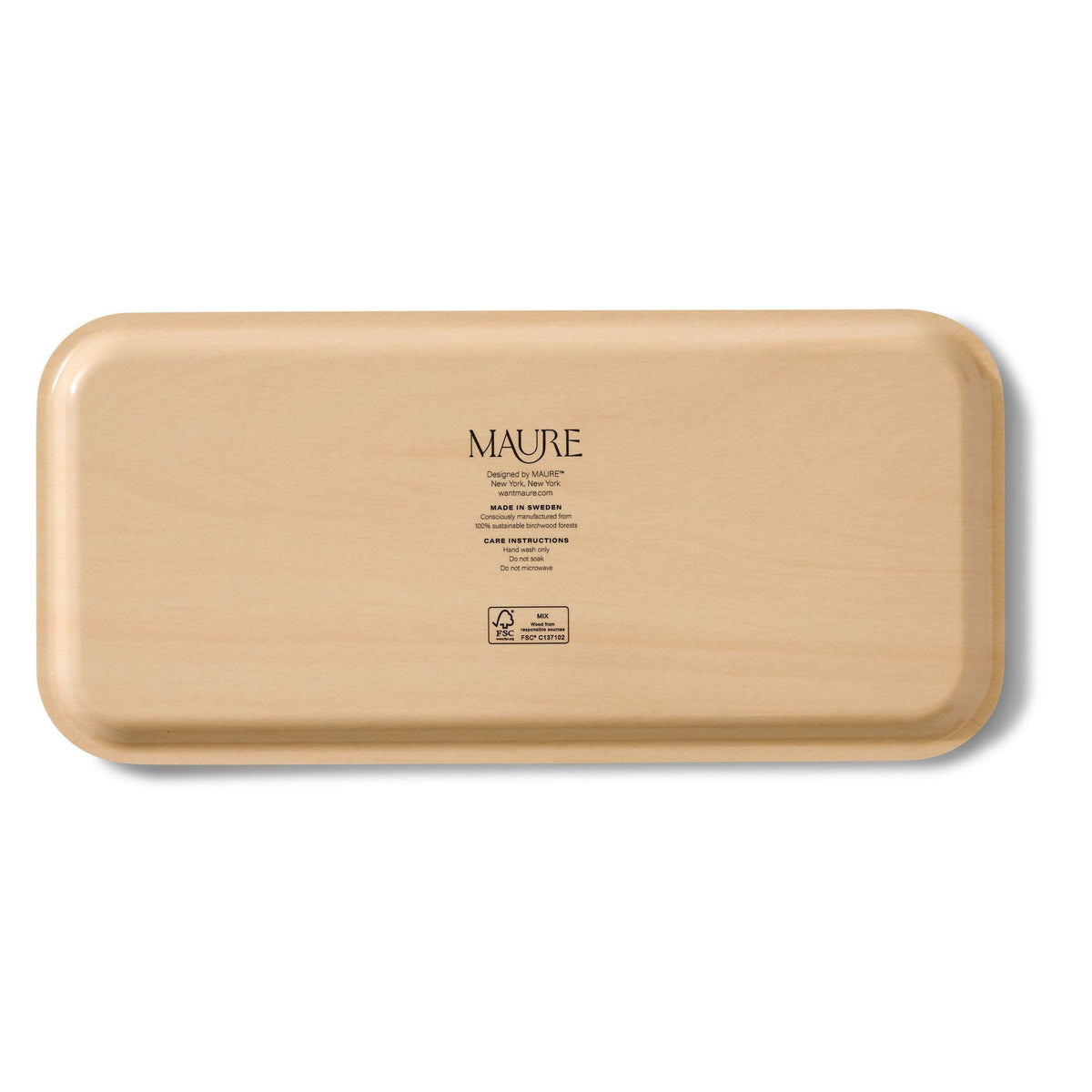 Birds and Bees Narrow Birchwood Small Decorative Tray Kitchen & Dining La Vie Bien Birds and Bees Narrow Birchwood Small Decorative Tray