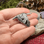 Birget Celtic Raven Necklace in Sterling Silver Pendant La Vie Bien Birget Celtic Raven Necklace in Sterling Silver