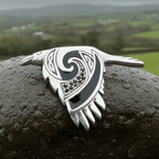 Birget Celtic Raven Necklace in Sterling Silver Pendant La Vie Bien Birget Celtic Raven Necklace in Sterling Silver