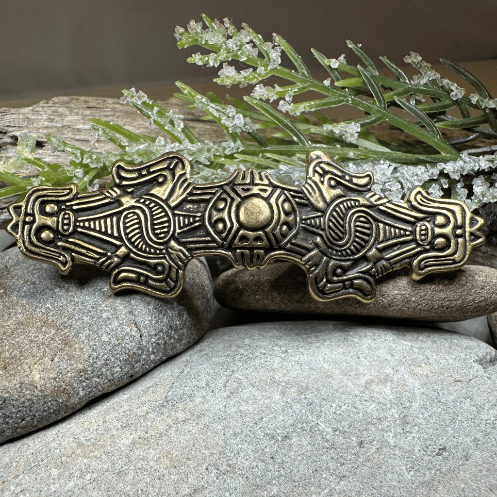 Birka Celtic Viking Brooch - Bronze Historical Reproduction Pin Brooch La Vie Bien Birka Celtic Viking Brooch - Bronze Historical Reproduction Pin