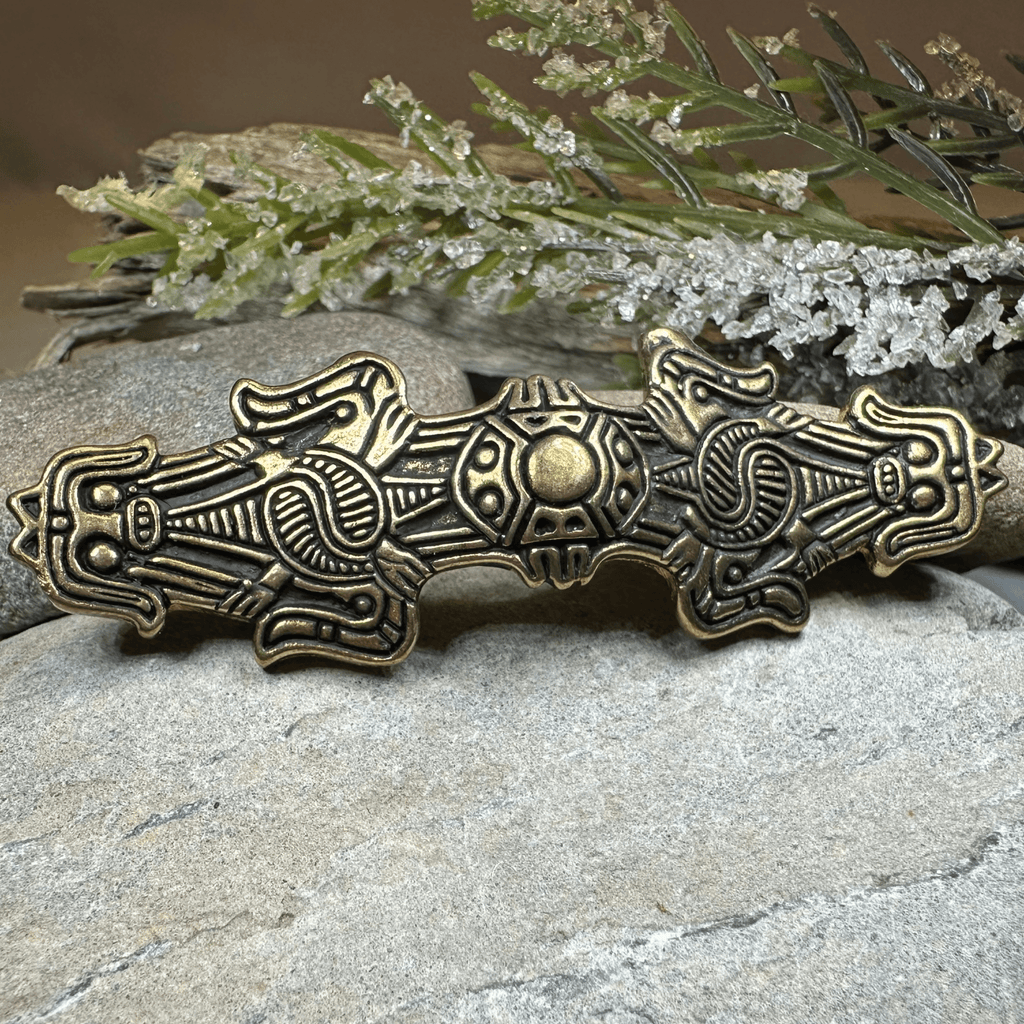 Birka Celtic Viking Brooch - Bronze Historical Reproduction Pin Brooch La Vie Bien Birka Celtic Viking Brooch - Bronze Historical Reproduction Pin