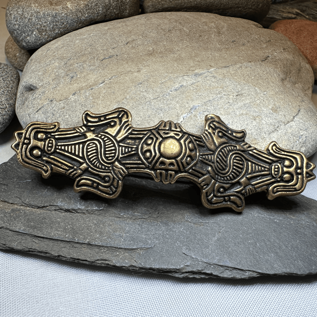 Birka Celtic Viking Brooch - Bronze Historical Reproduction Pin Brooch La Vie Bien Birka Celtic Viking Brooch - Bronze Historical Reproduction Pin