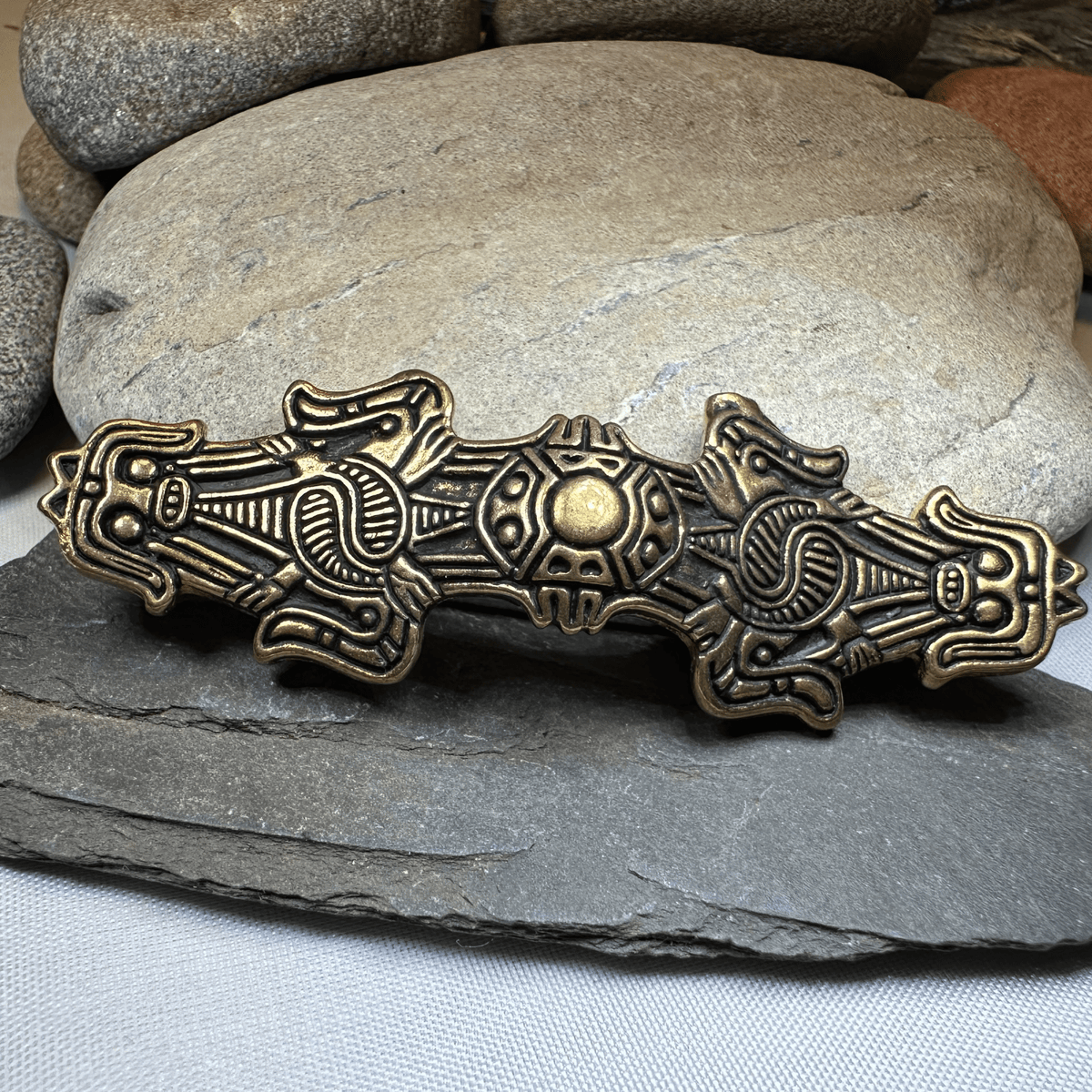 Birka Celtic Viking Brooch - Bronze Historical Reproduction Pin Brooch La Vie Bien Birka Celtic Viking Brooch - Bronze Historical Reproduction Pin