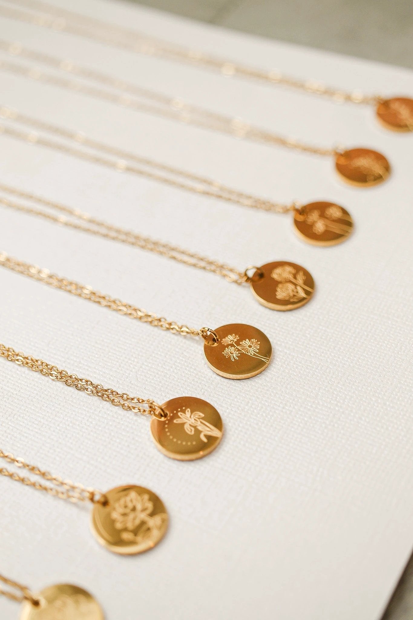 Birth Flower Necklace by Rose & Clay