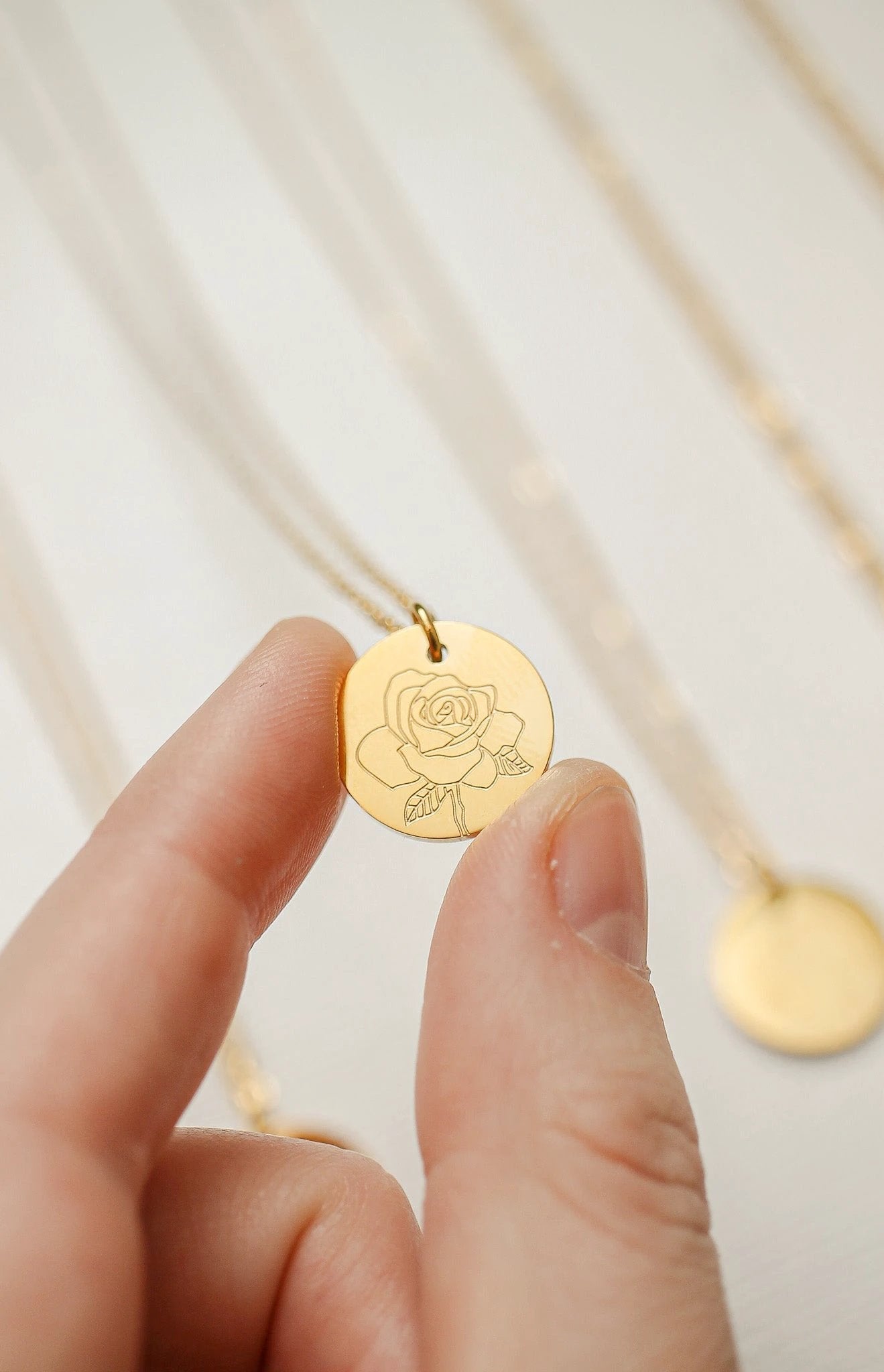 Birth Flower Necklace by Rose & Clay
